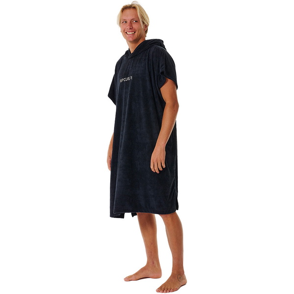 2026 Rip Curl Brand Hooded Towel Changing Robe / Poncho 00ZMTO - Black / Grey